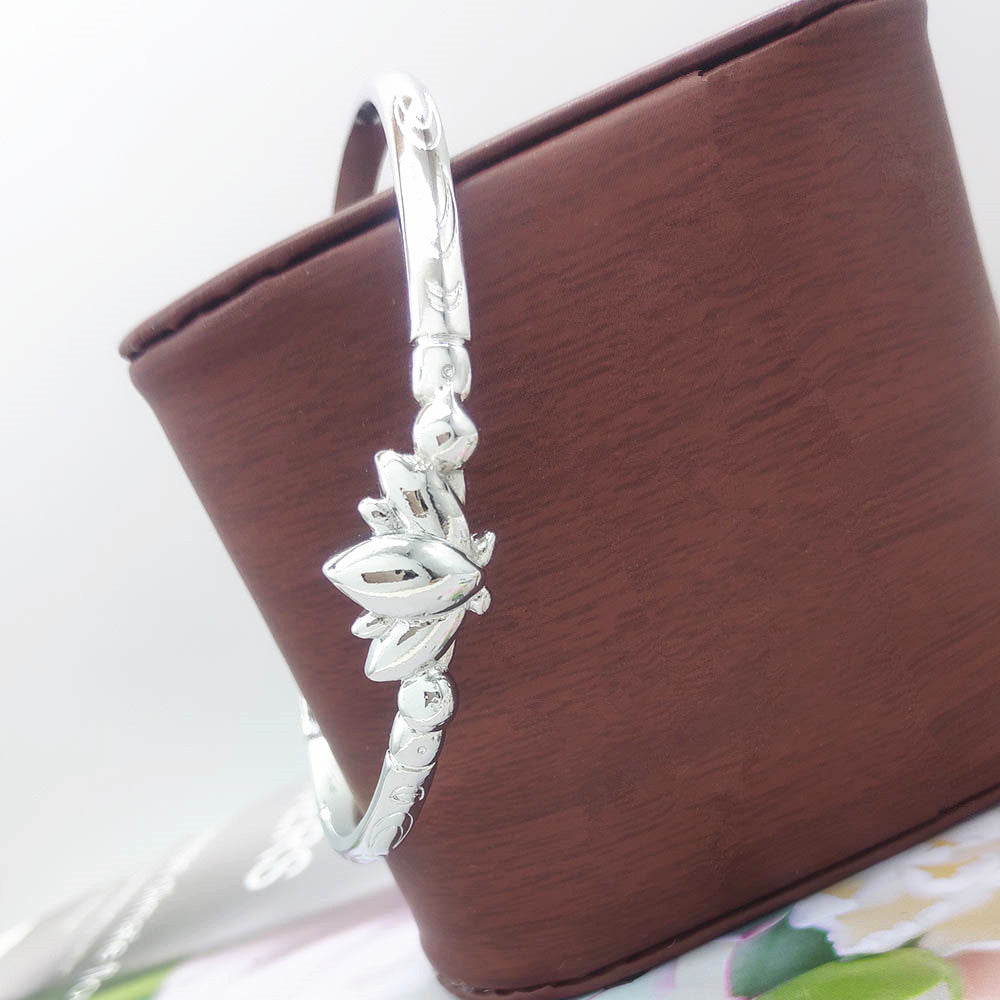 Fu Lillian Mirror Lotus Flower Open Rings