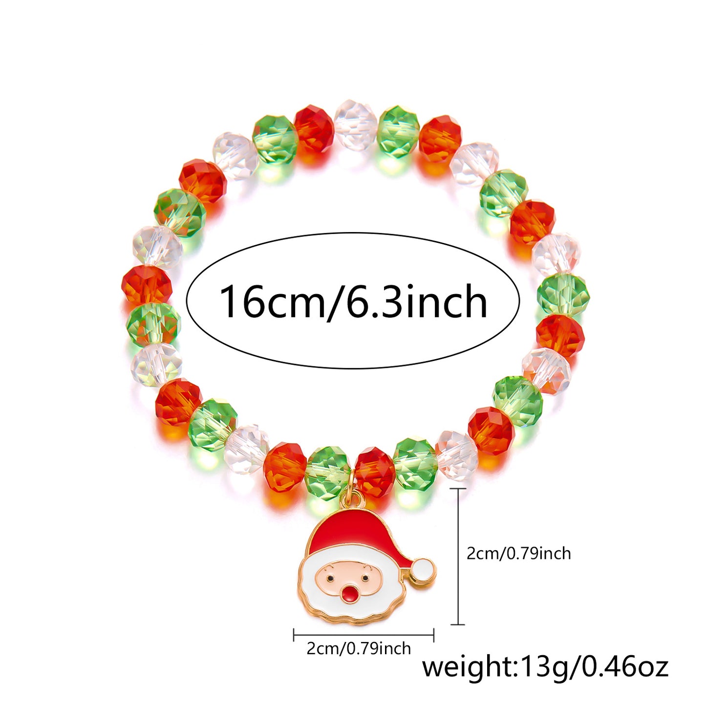 Ornament Crystal String Beads Female Santa Bracelets