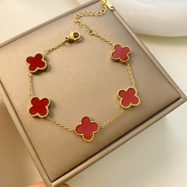 Source Asia Colorful Lucky Four-leaf Clover Can Match Bracelets