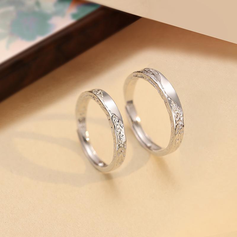 Sier Female Minority Simple Design High-grade Feeling Rings