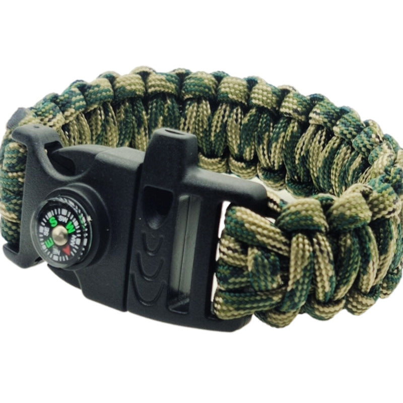 Parachute Cord Emergency Survival Mountaineering Compass Bracelets