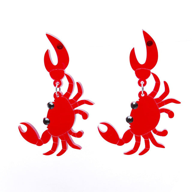 Lobster Crab Goldfish Octopus Shark Frog Earrings