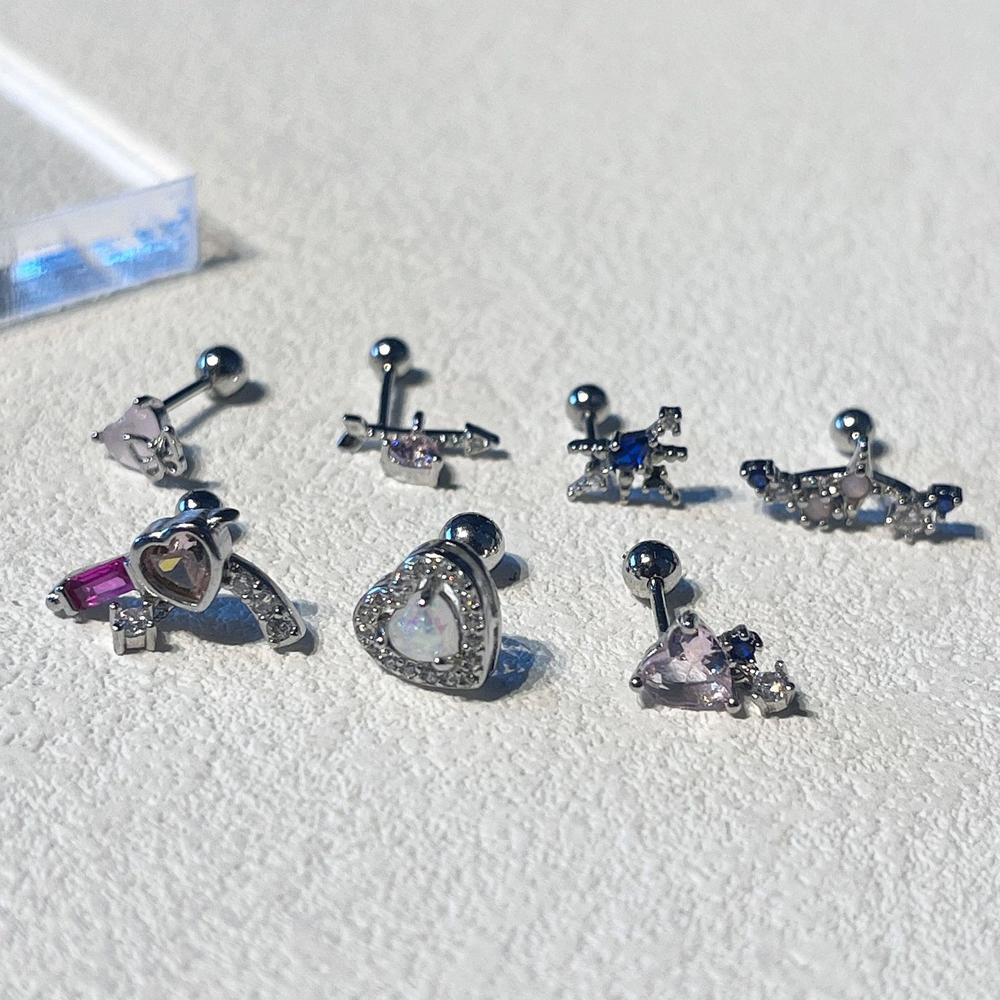 Collection Female Niche Design Senior Pin Pink Loving Heart Rings