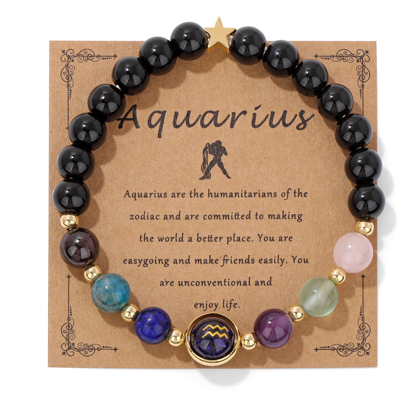 Constellation Beads Card Set Birthday Anniversary Bracelets