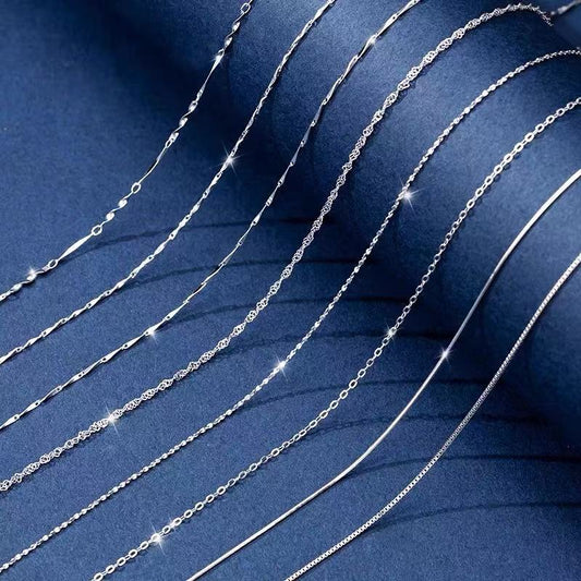Sier Box Chain Ingot Melon Seeds Starry Necklaces
