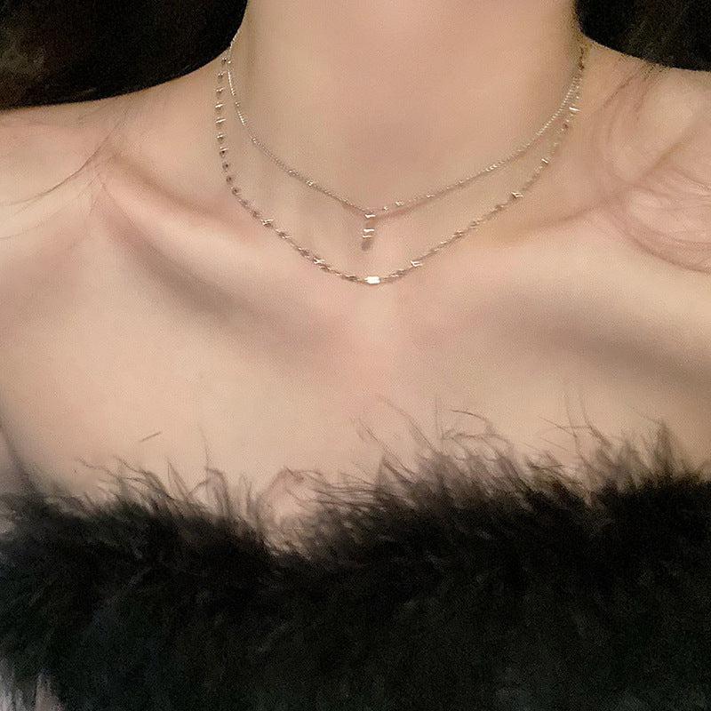 Women's Double Layer Twin Light Luxury Minority Necklace