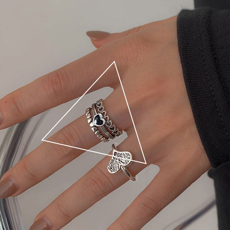 Women's Retro Personalized Creative Street Open Index Rings