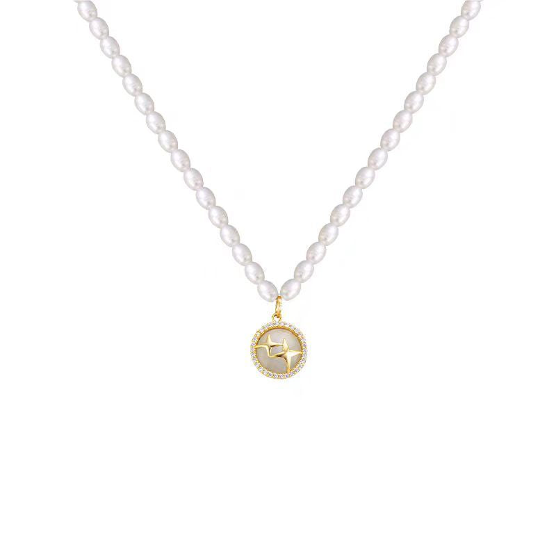 Opal Natural Freshwater Short Pearl Temperament Necklaces