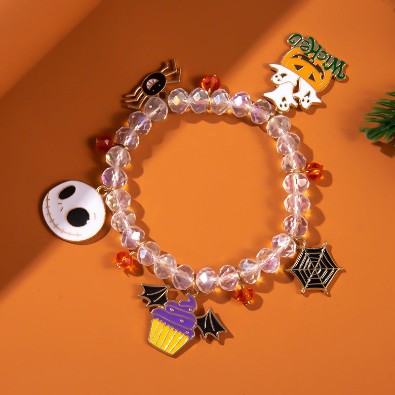 Charming Halloween Beaded Festival Pumpkin Ghost Bracelets