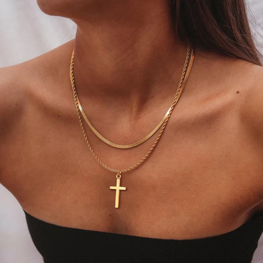 Cross Zircon Accessories Light Luxury Minority Necklaces