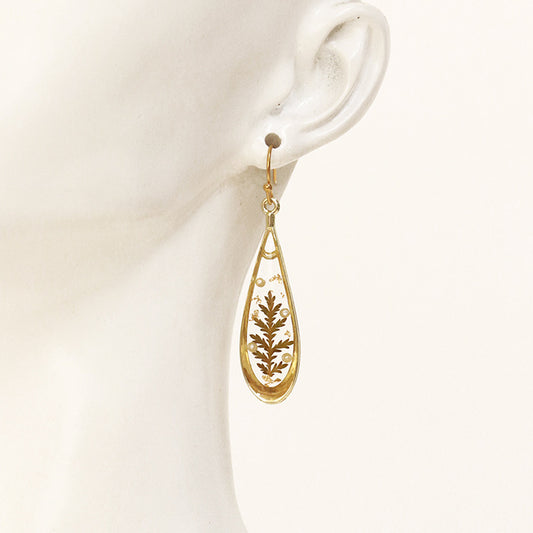 Fashion Modern Dried Flower Preserved Fresh Earrings