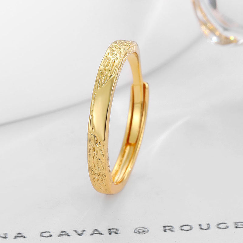 Women's & Men's Erosion Glacier Couple Affordable Luxury Fashion Niche Ring