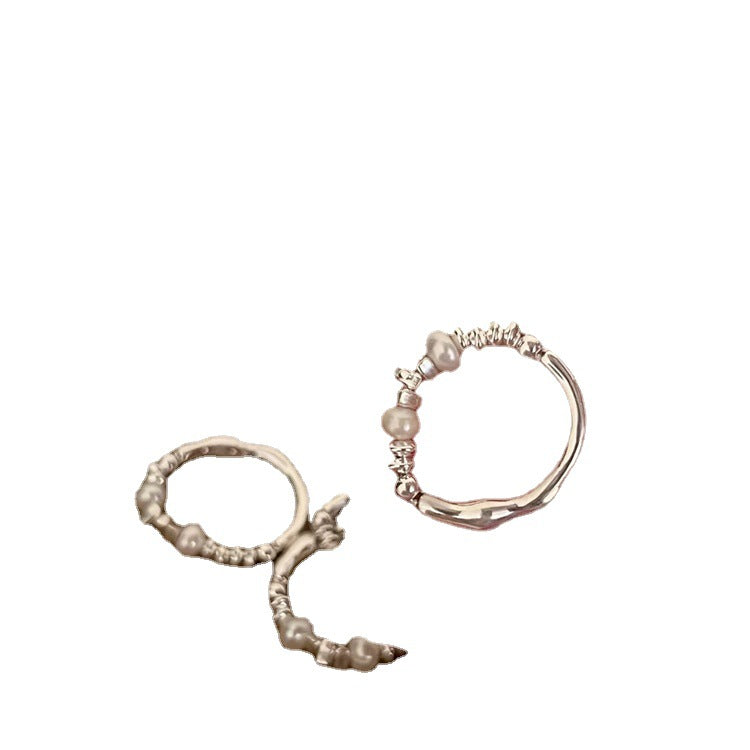 Pieces Of Sier Pearl Female Niche Rings