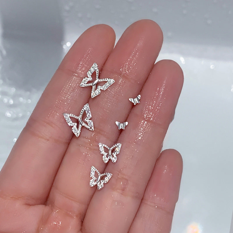 Women's Butterfly Diamond Niche High-grade Light Luxury Earrings