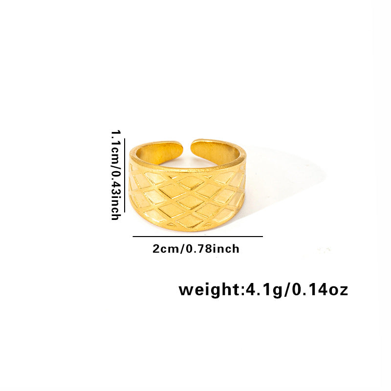 Leaf Love Polka Dot Knotted Titanium Rings