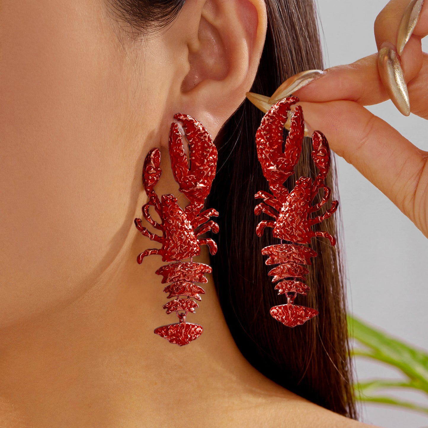 Exaggerated Lobster Personalized Trendy Ocean Vacation Earrings