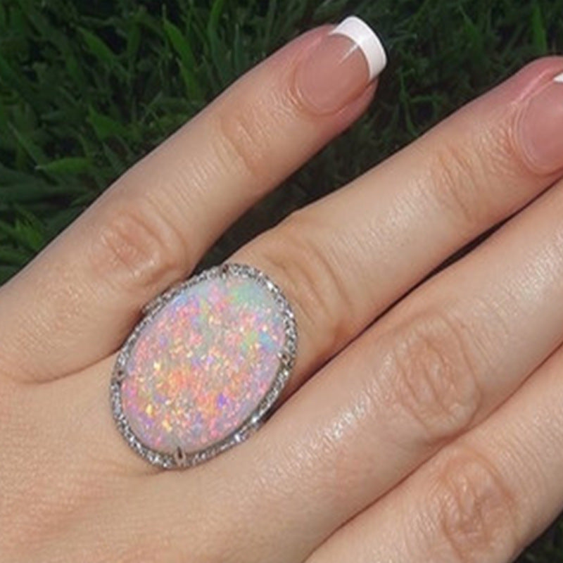 Women's Classic Opal Hand Jewelry Fashion Rings