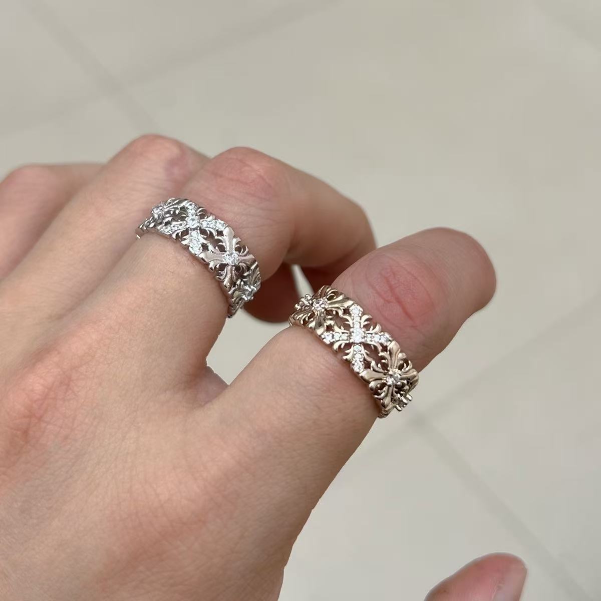Moissanite Niche Full Circle Design Sense Affordable Ring
