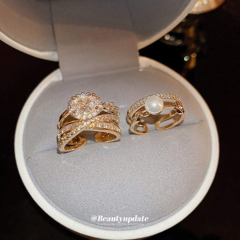 Women's Zircon Light Luxury Index Finger Exquisite Rings