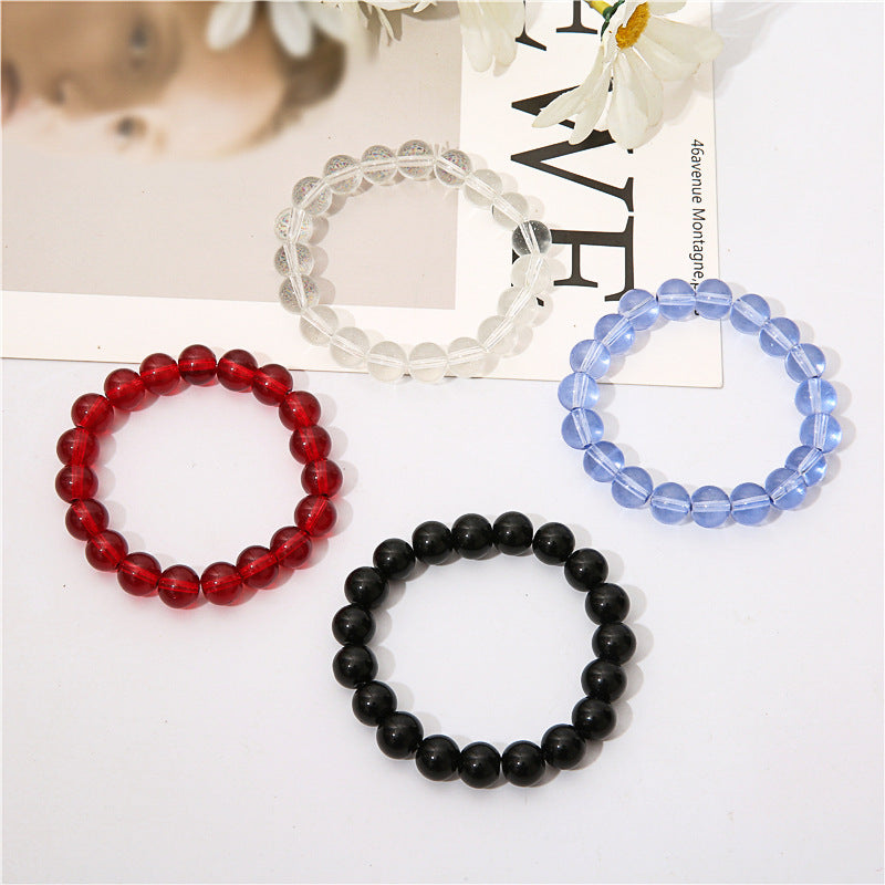 Glass Simple Solid Color Around Finger Bracelets