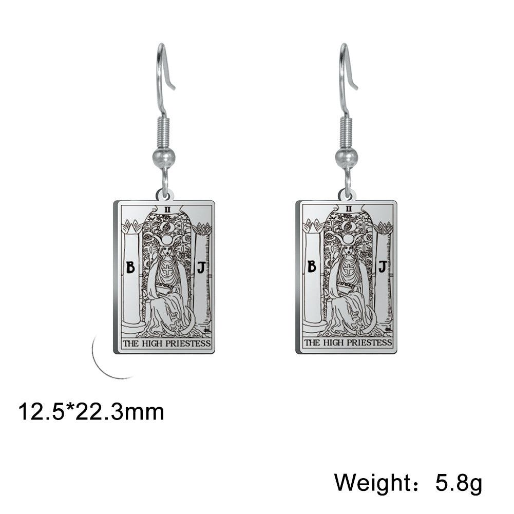 Classic Retro Tarot Series Personality Fashion Earrings