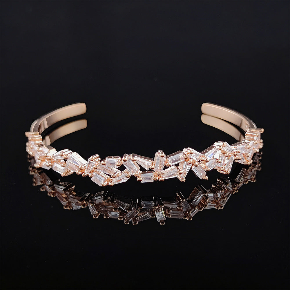 Irregular Opening Adjustable Personality Light Luxury Design Bracelet