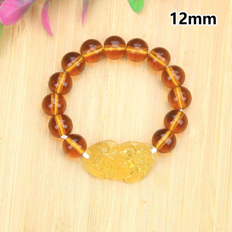 Running Rivers Lakes Live Imitation Obsidian Gilt Six Words Mantra Bracelet