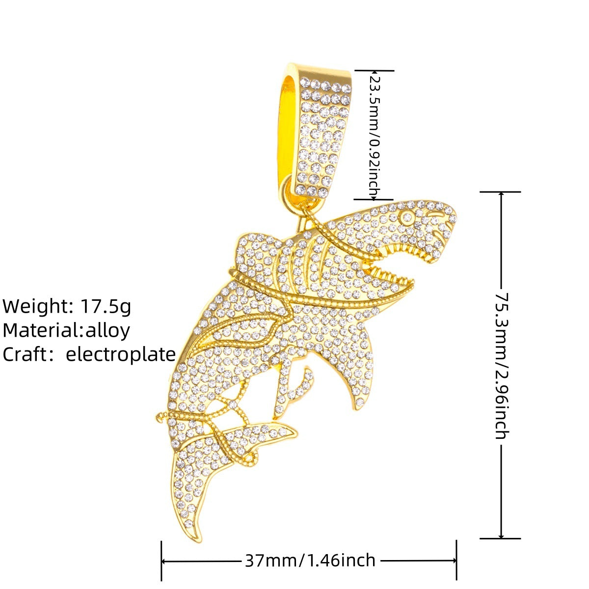 Hop Alloy Full Diamond Exaggerated Dripping Necklaces