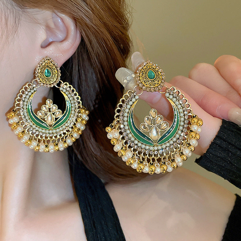 Water Drop Tassel Ethnic Style Chinese Earrings