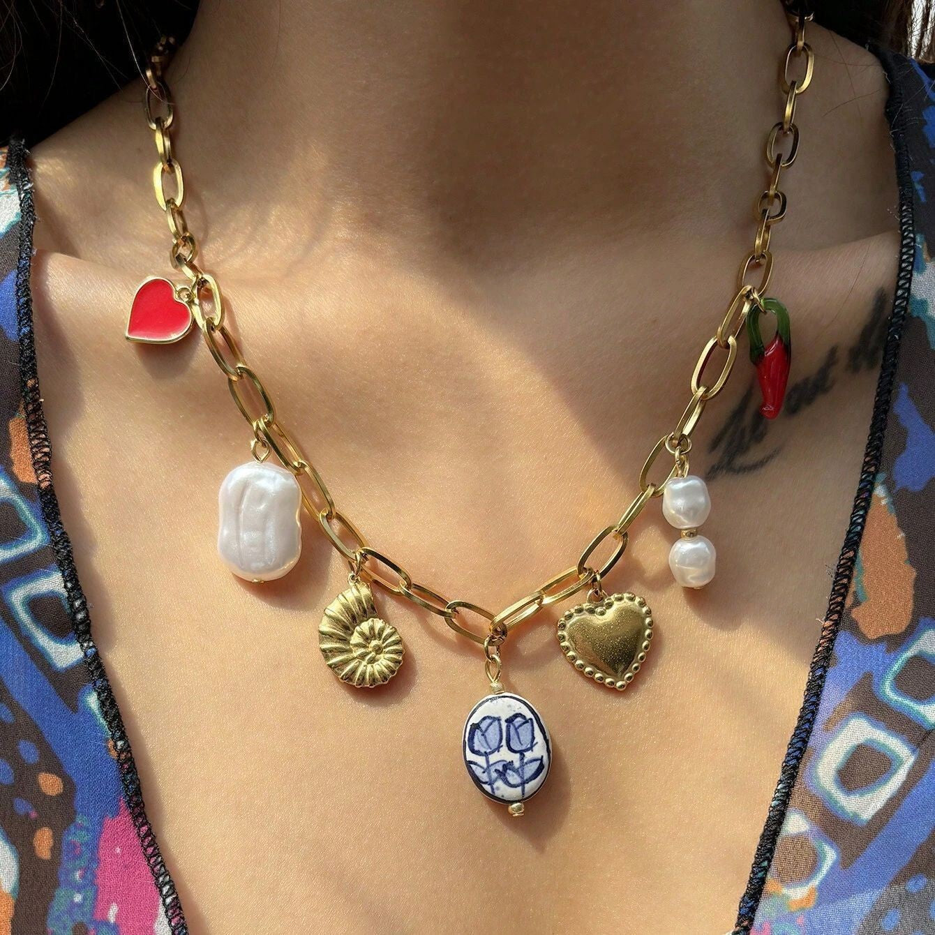 Women's Conch Ocean Style Heart-shaped Free Clavicle Necklaces