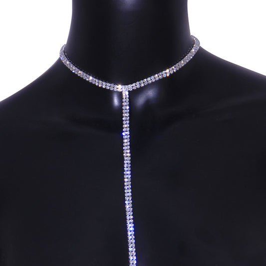 Women's Long Ornament Simple Fashion Rhinestone Necklaces