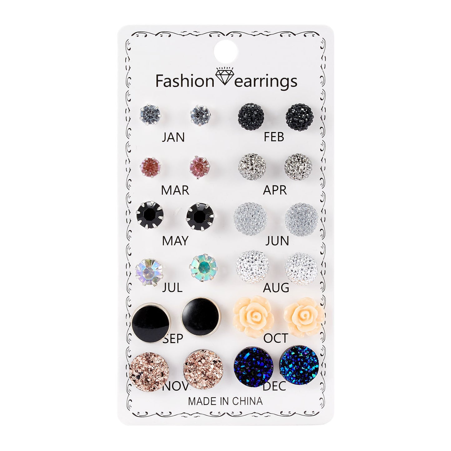 Flower Combination Card Suit Personality Multiple Rings