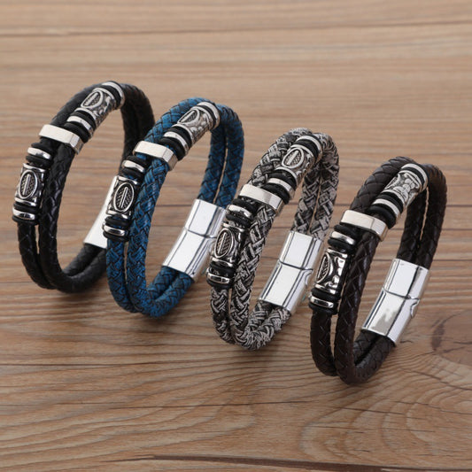 Men's Pattern Personalized Fashion String Beads Magnetic Bracelets