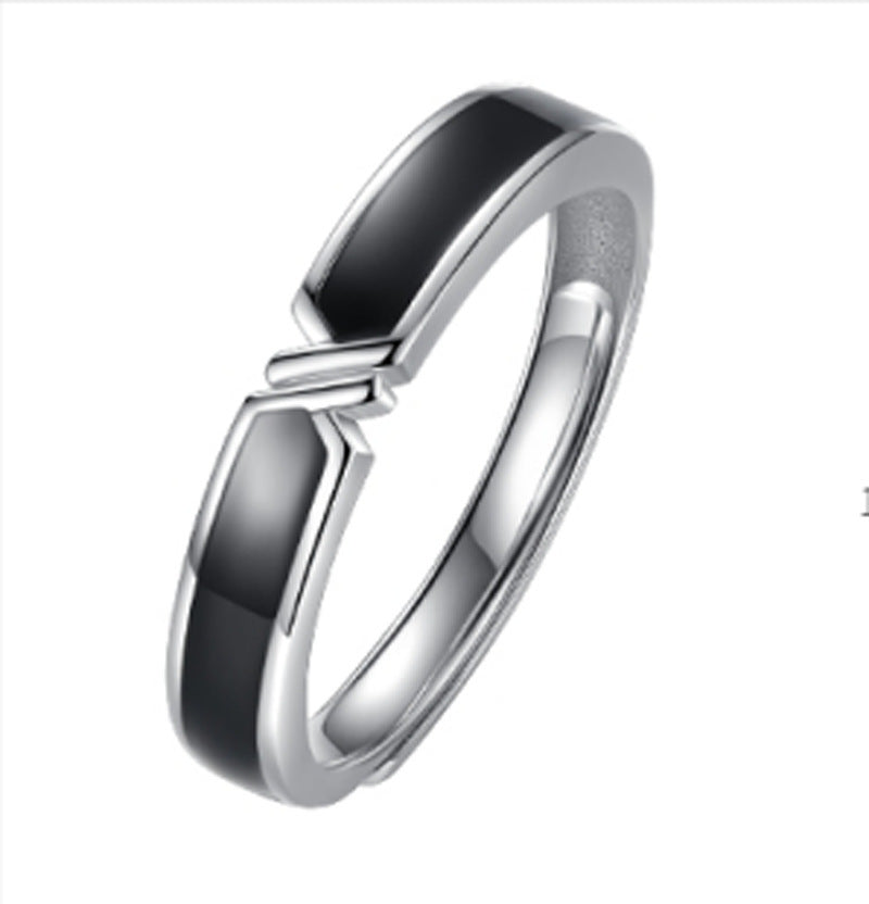 Women's & Men's One Pair Fashion Enamel Craft Trendy Ring