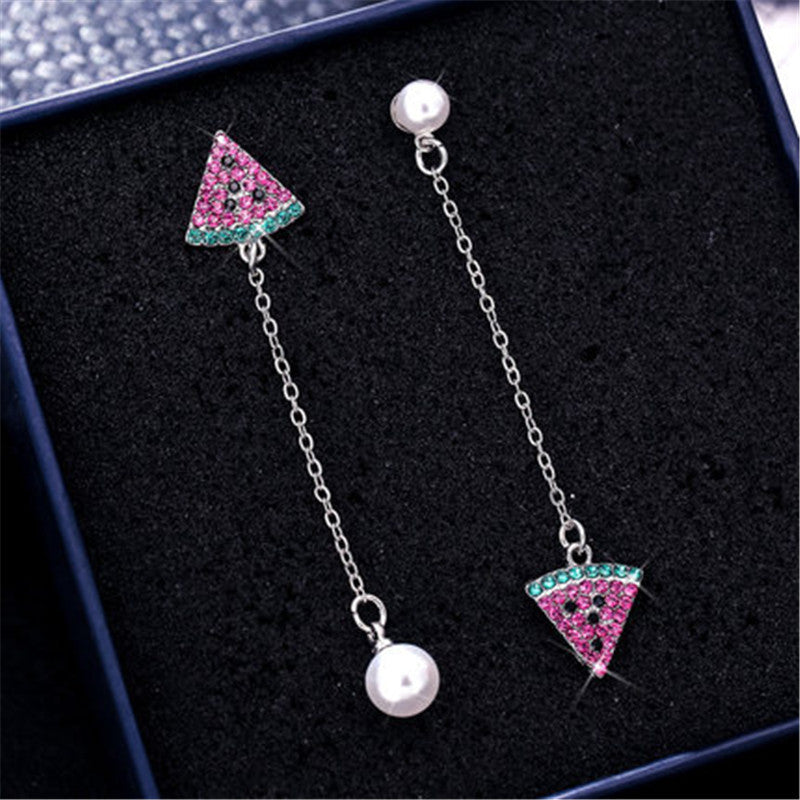 Pearl Versatile Personality Long Tassel Female Earrings