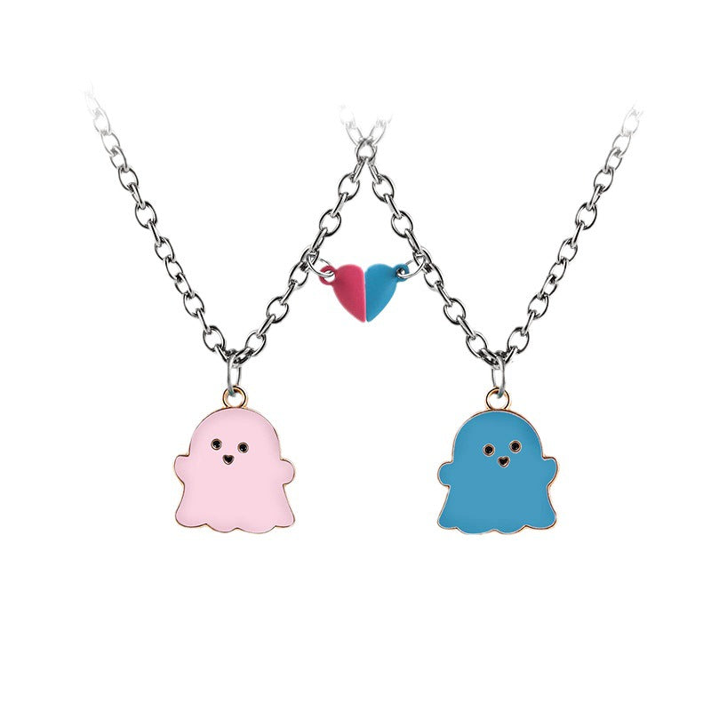 White Ghost Cartoon Halloween Gift Jewelry Necklaces