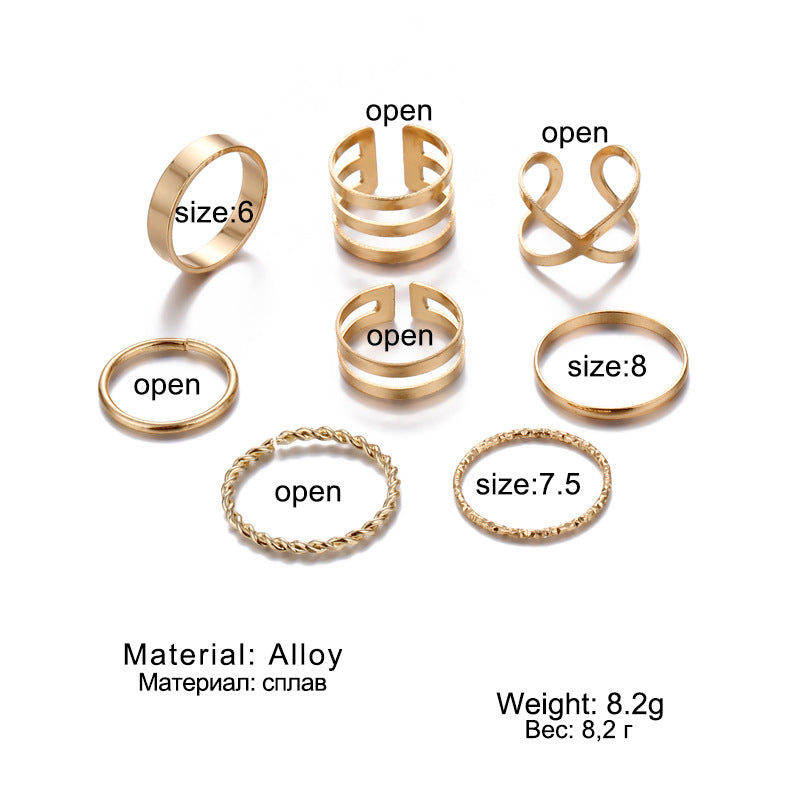 Twist Thread Plain Set Cross Opening Rings