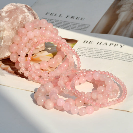 Style Simple Pink Crystal Natural Gift Bracelets