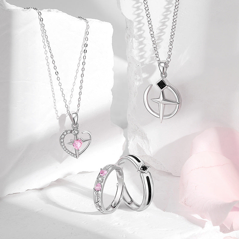 Sterling Sier Pair Personalized Minority Design Rings