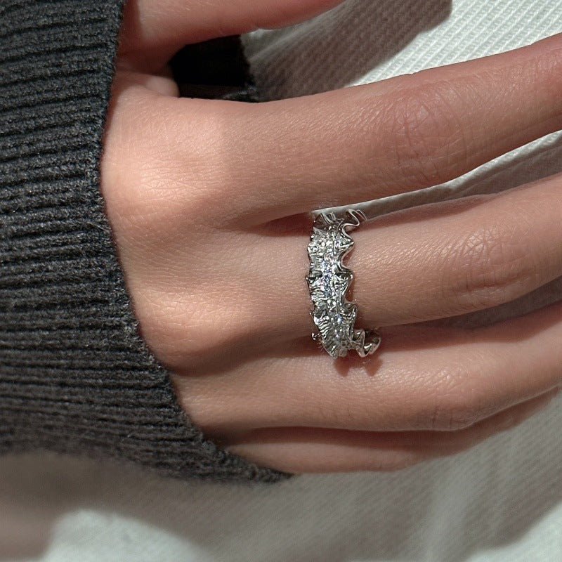 Sterling Sier Design Light Luxury Simplicity Rings