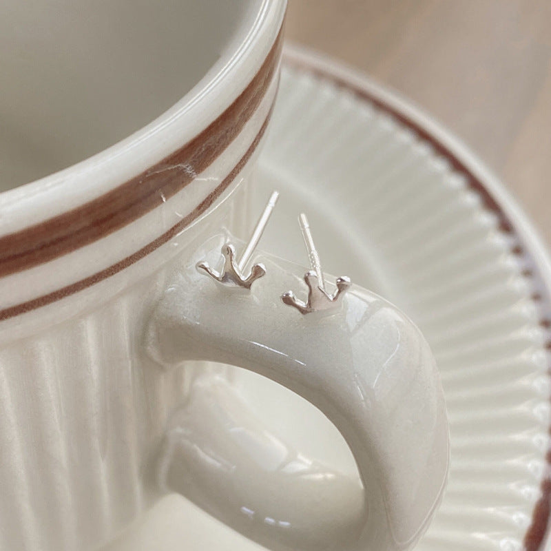 Women's For Simple Compact Love Heart Niche High Earrings