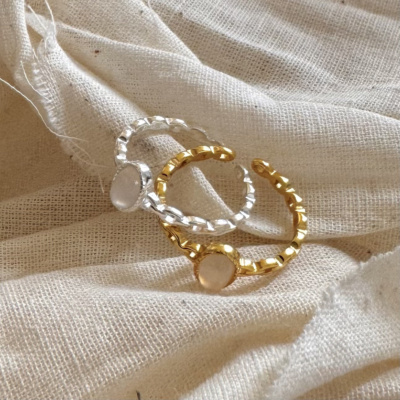 Style Simple Sterling Sier White Crystal Rings