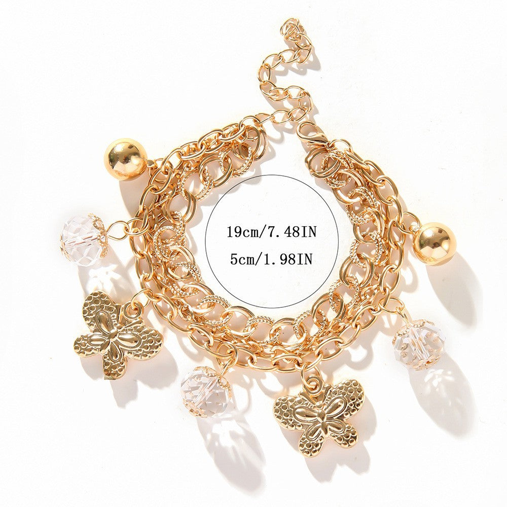 Hollow Ball Love Electroplated Gold Personalized Bracelet