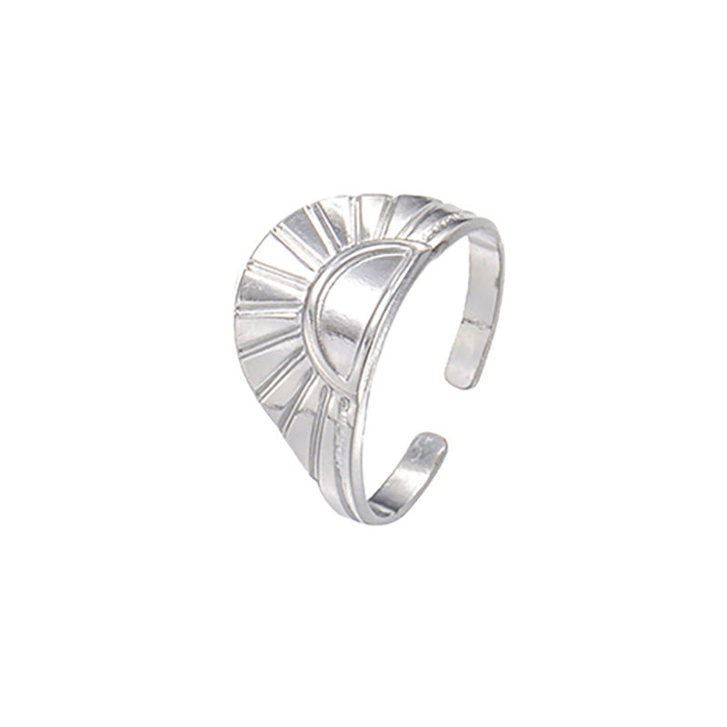 Women's Titanium Steel Open Hollow Niche Accessories Rings