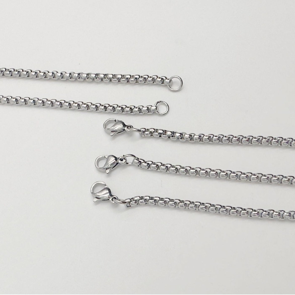 Steel Square Pearl Chain Sweater Jewelry Necklaces