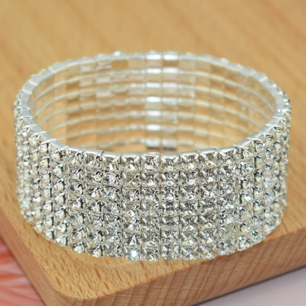 Bridal Ornament Rhinestone Exaggerated Korean Simple Bracelets