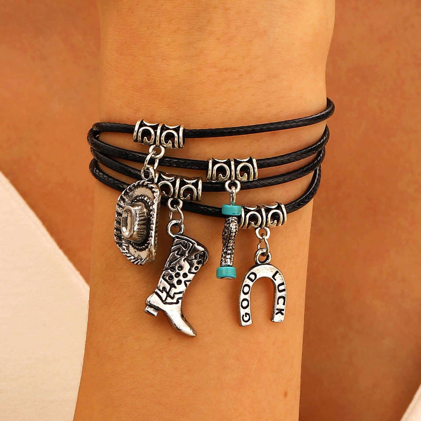 Female Bohemian Ethnic Style Alloy Distressed Bracelets