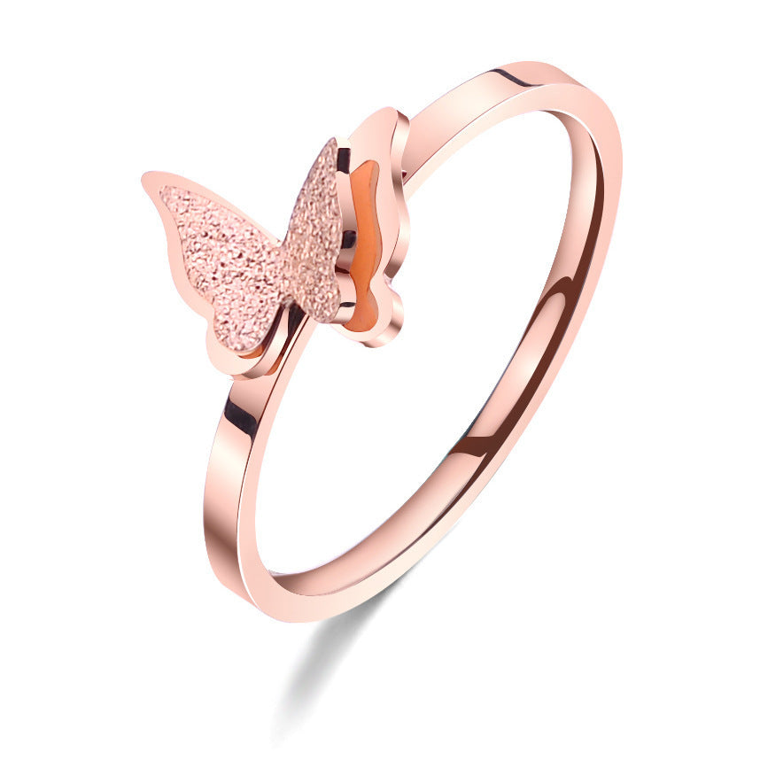 Affordable Luxury Fashion Titanium Steel Inlaid Rings