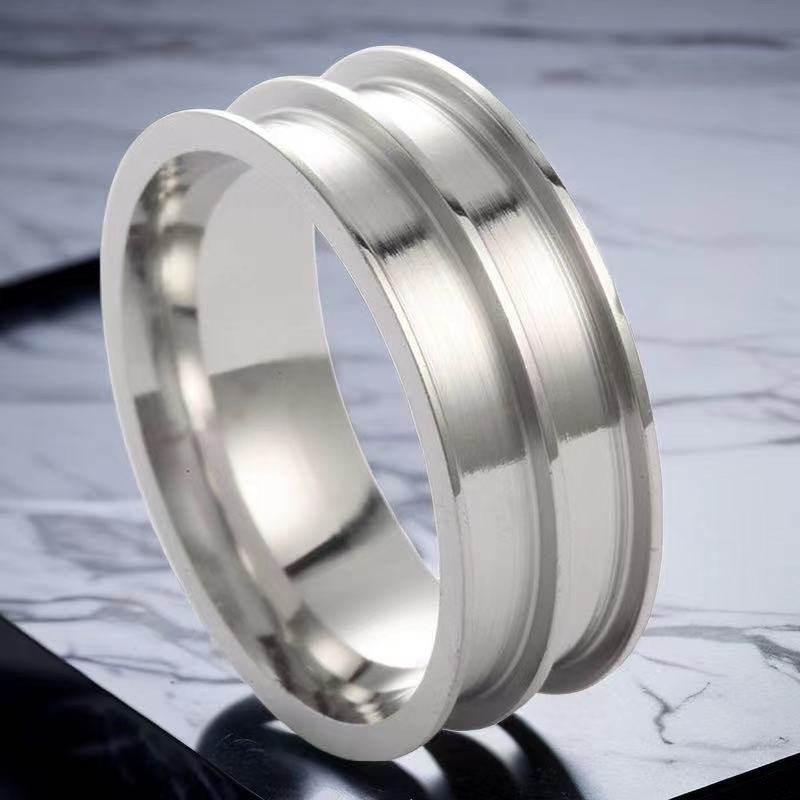 Men's Titanium Steel Hip Hop Boys Wind Rings