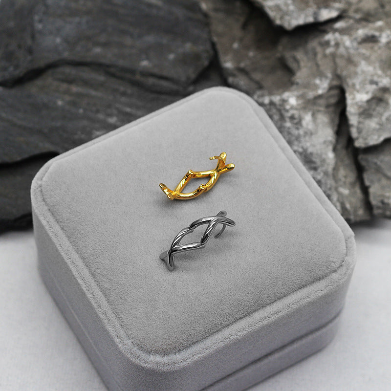 Small Circle Eardrop High Profile Retro Titanium Steel No Fading Earrings